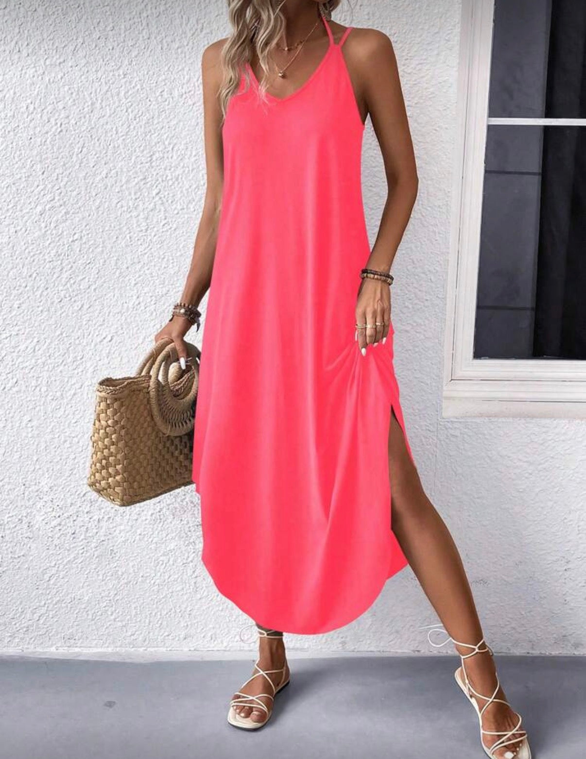 Watermelon-Maxi-T-shirt-Dress-front