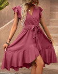 Watermelon-Pink-Wrap-Dress-front