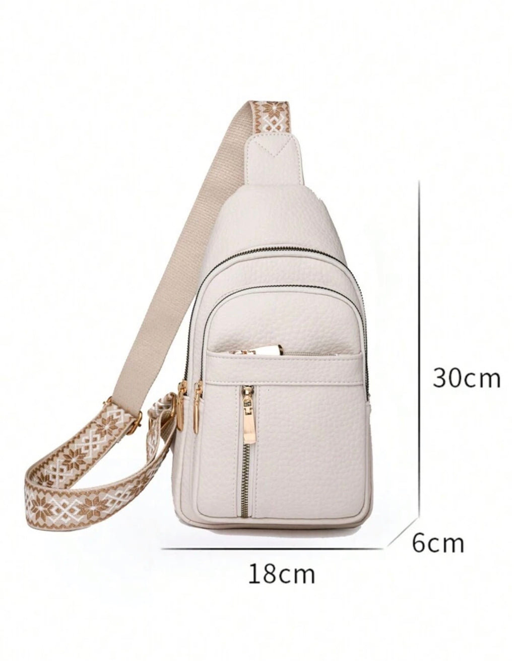 White-Aztec-Strap-Lux-Body-Sling-Bag-size