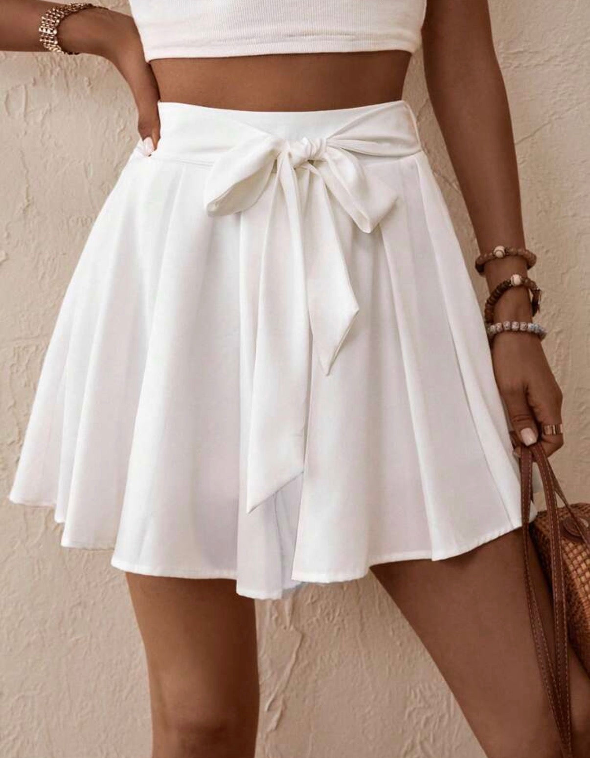 White-Front-Bow-Flowy-Skort-front