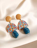 Yellow-Blue-Mosaic-Pop-Statement-Earrings-front
