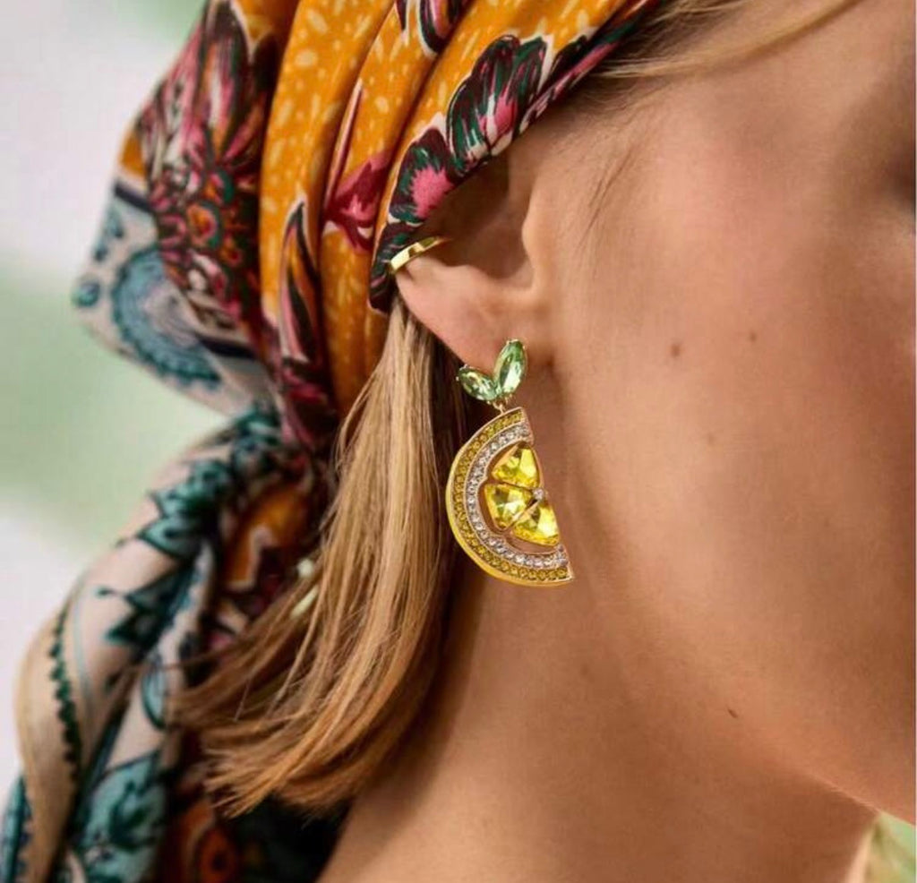 Yellow-Lemon-Gemstone-Earrings-front