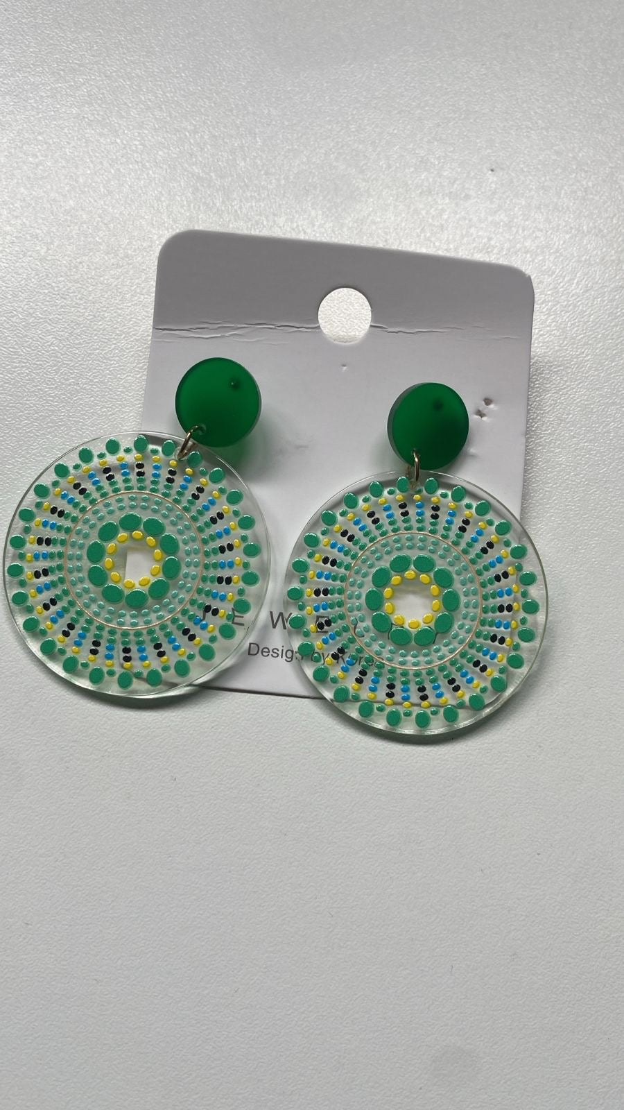 green-yellow-brown-earrings-front