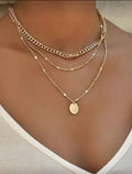 three-tiered-Gold-plated-Necklace-disc-front