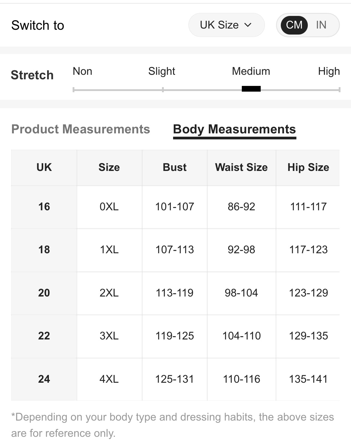 Curve-Sleeveless-One-Piece-Swimsuit-Tropical-Print-Split-Hem-sizing-chart