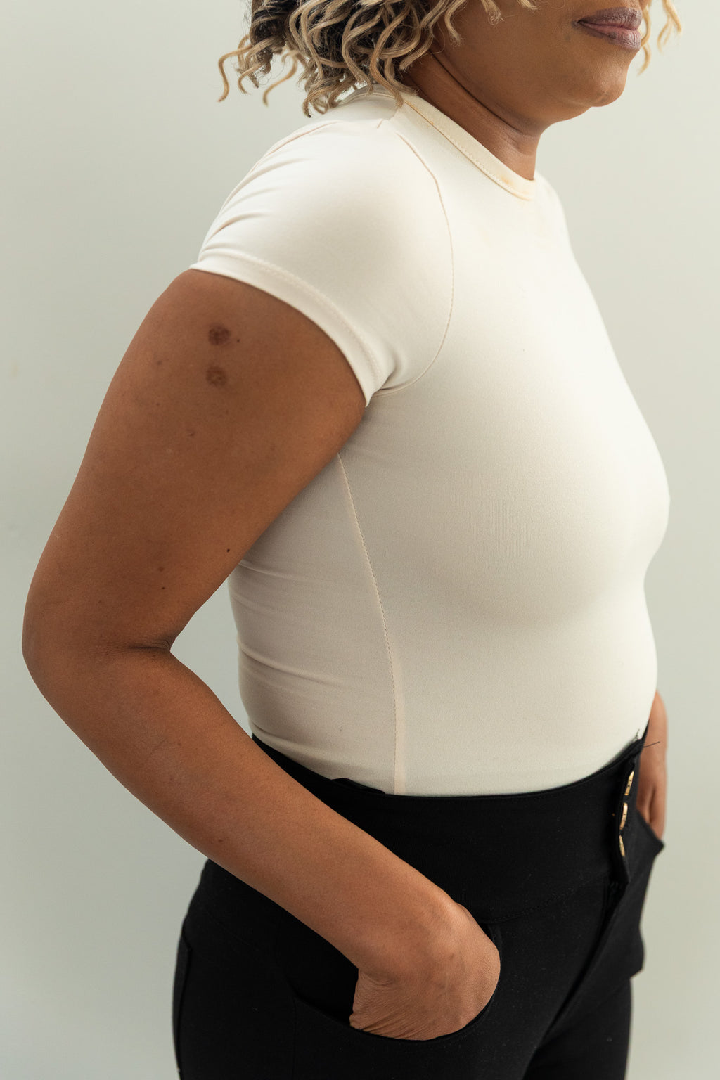 Beige-Classic-Short-sleeve-Bodysuit-side