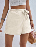 Beige-Side-Tie-Skort-front