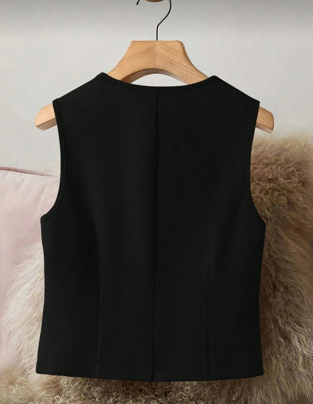 Black-classic-cut-waistcoat-vest-back