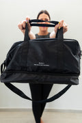 Duffel-Bag-with-Shoe-Compartment-black-front