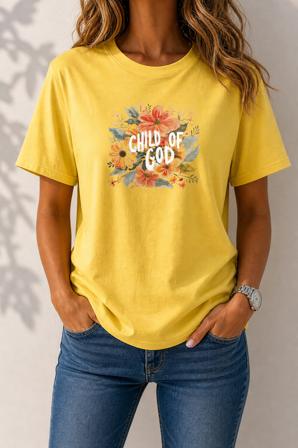 Faith-in-fashion-yellow-Floral-Graphic-t-shirt-front