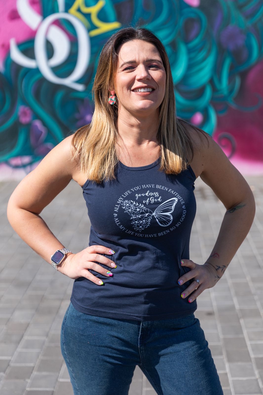 Goodness-of-God – Racerback-Tank-Top-side-closeup