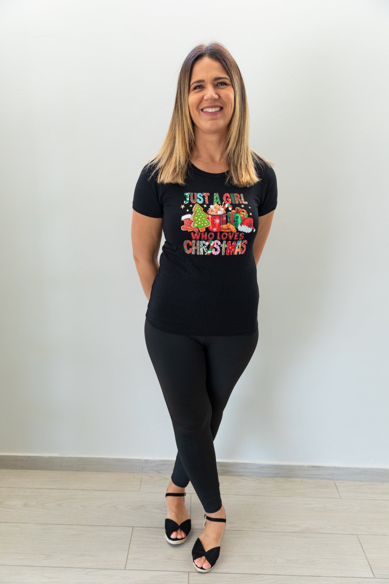 Just-a-Girl-Who-LOVES-Christmas-Tshirt-front