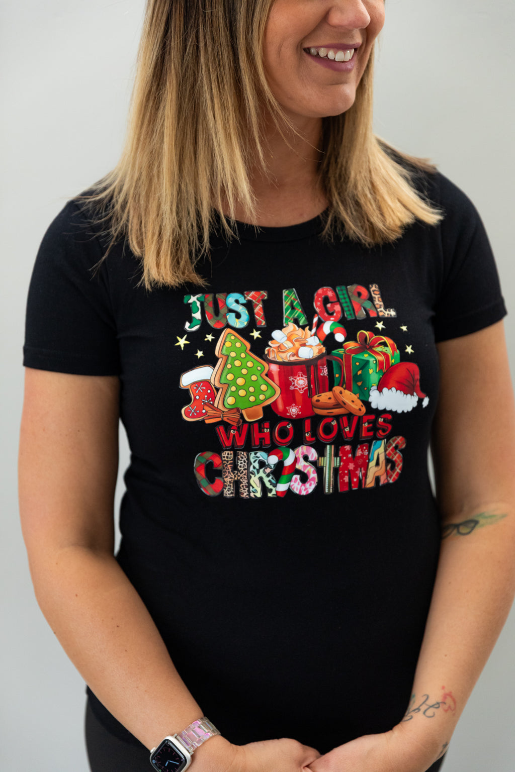 Just-a-Girl-Who-LOVES-Christmas-Tshirt-lifestyle