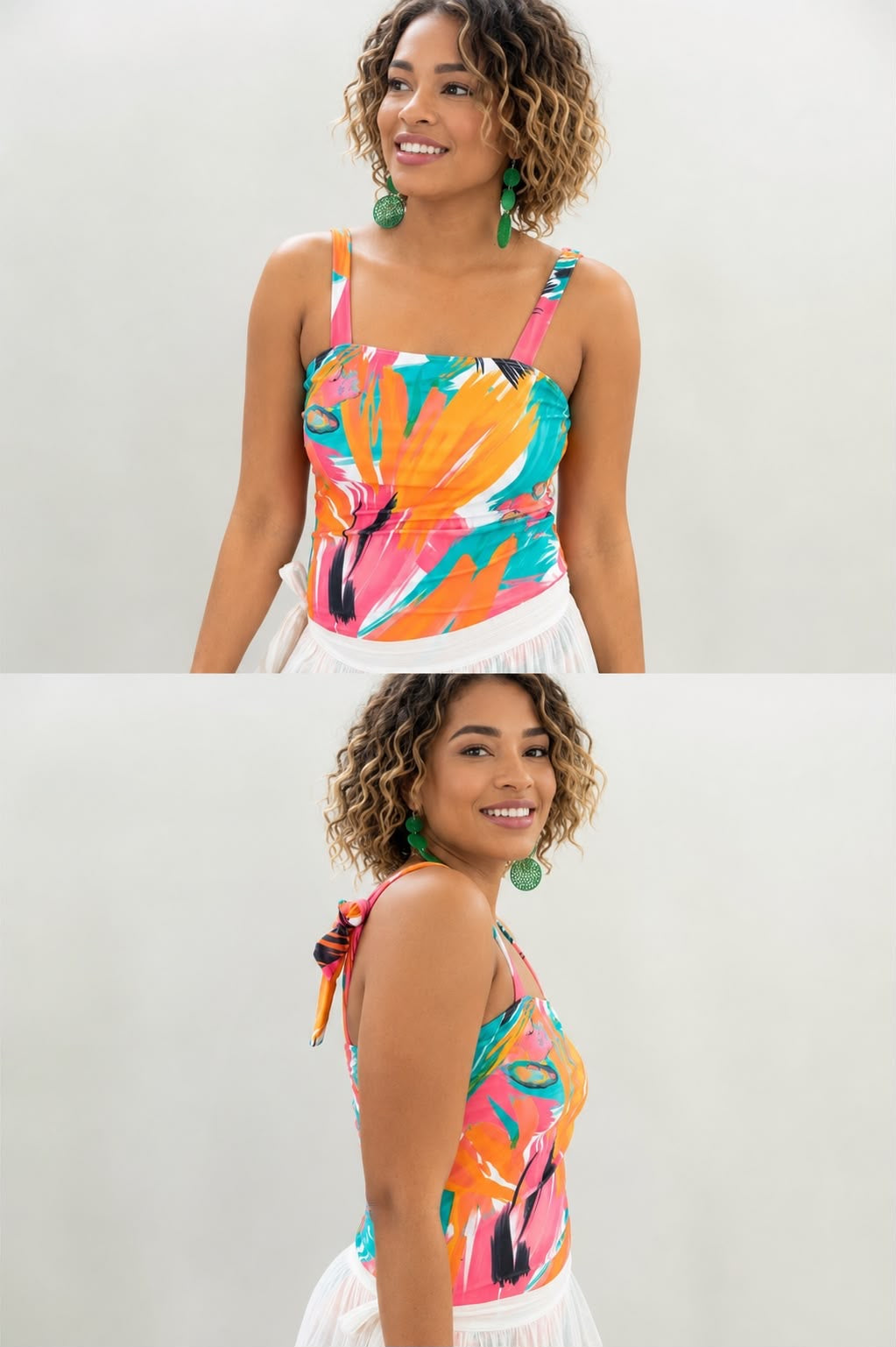 One-Piece-Swimsuit-Print-Knot-Shoulder-front