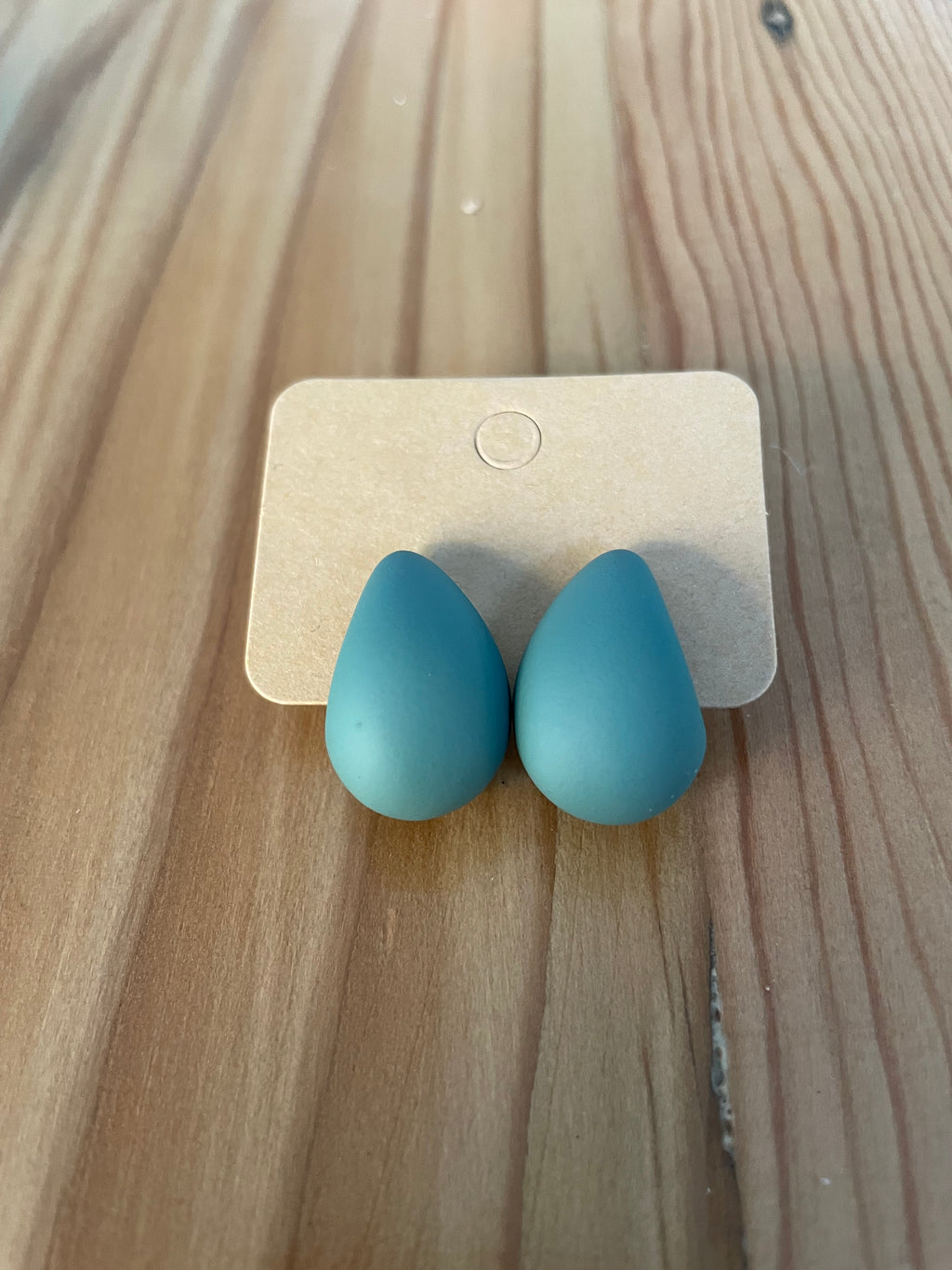 light-blue-Teardrop-Stud-Earrings-light-blue-front