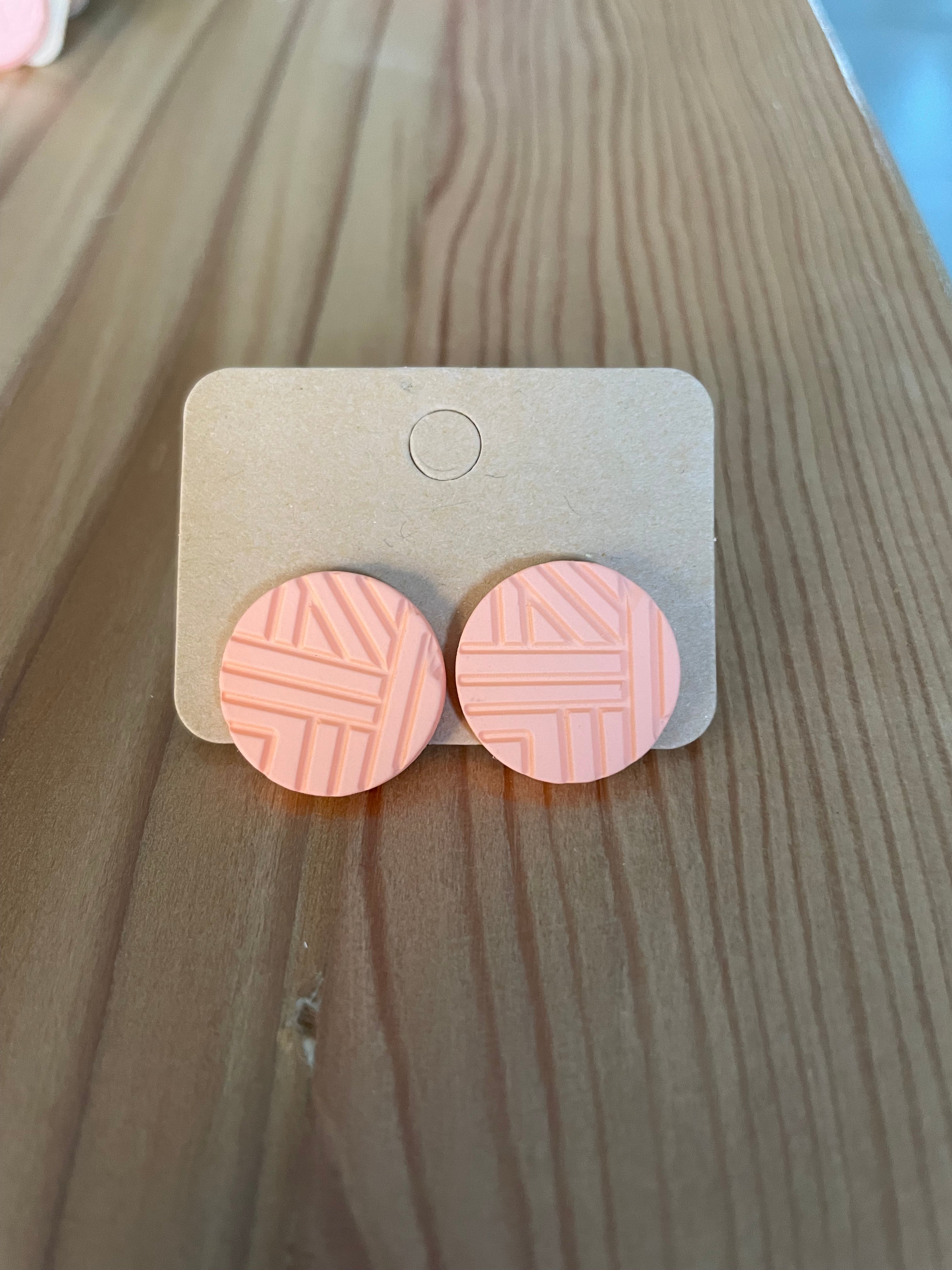 round-coral-earings-front