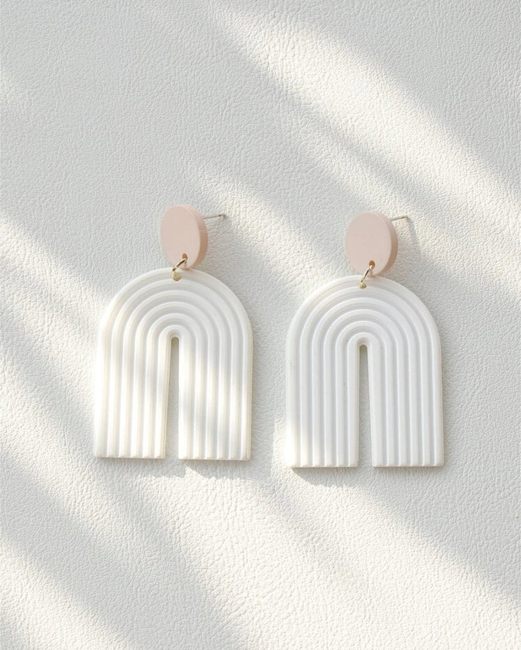 white-colour-U-Geometric-Drop-Earrings-lifestyle2