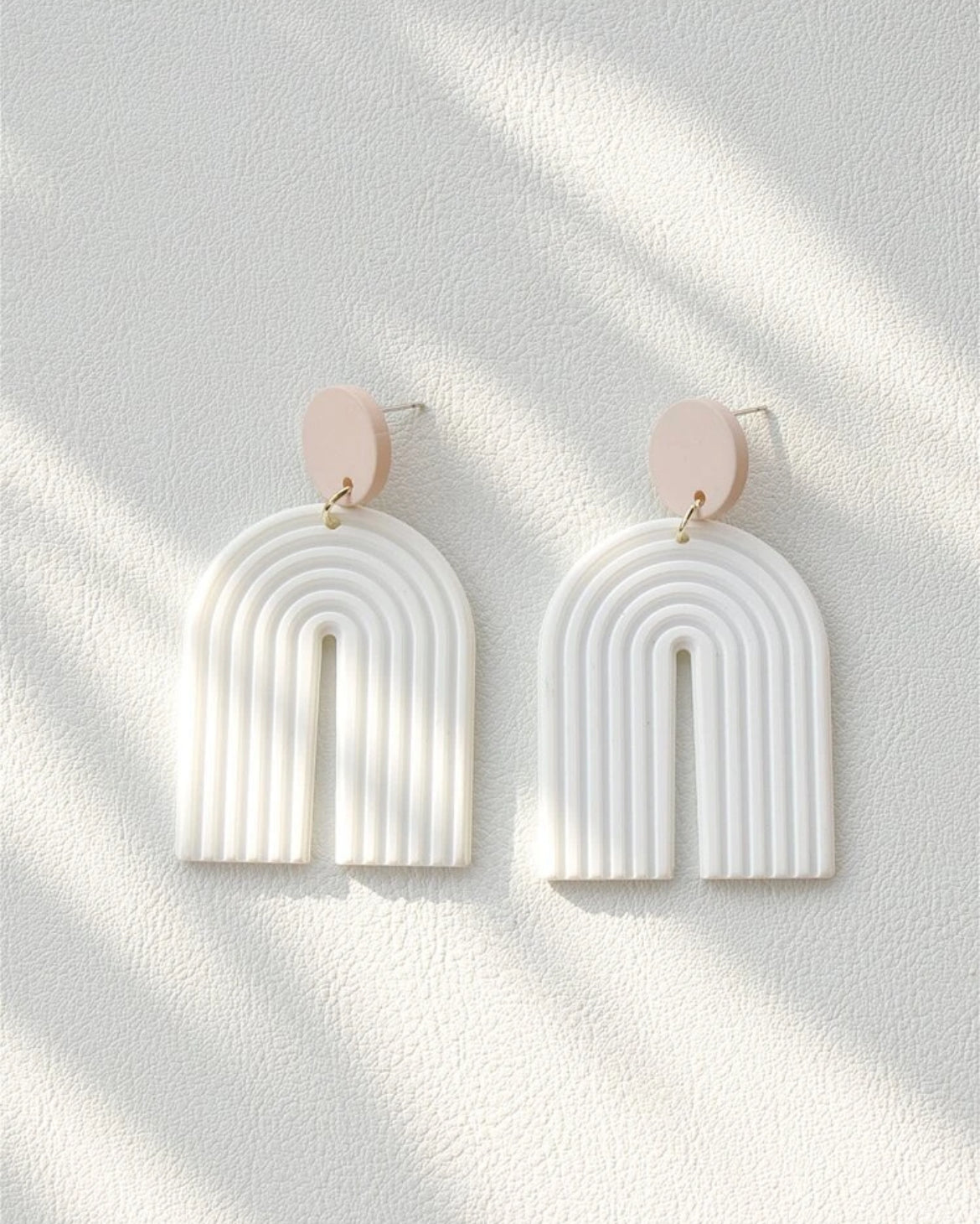 white-colour-U-Geometric-Drop-Earrings-lifestyle2